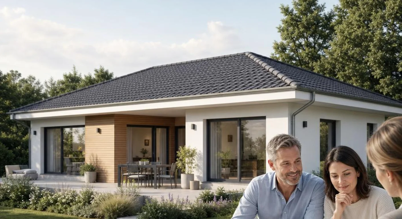 Hochwertiges Themenbild zu Finanzierung für Ihren Fertighaus Bungalow