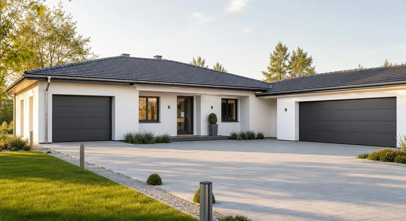 Hochwertiges Themenbild zu Bungalow mit Garage und Doppelgarage